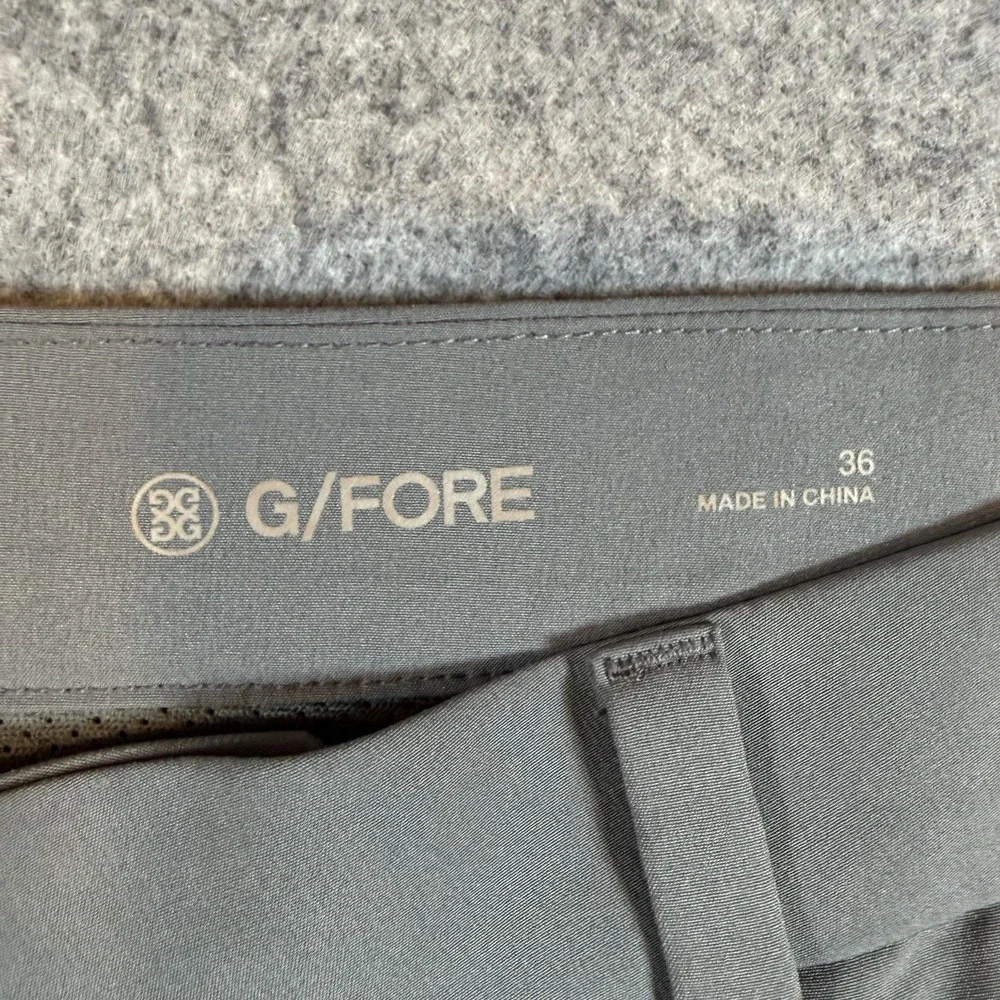 G/FORE Shorts Mens 36 Gray Performance Golf Stretch Chino 9 Inch Inseam Summer